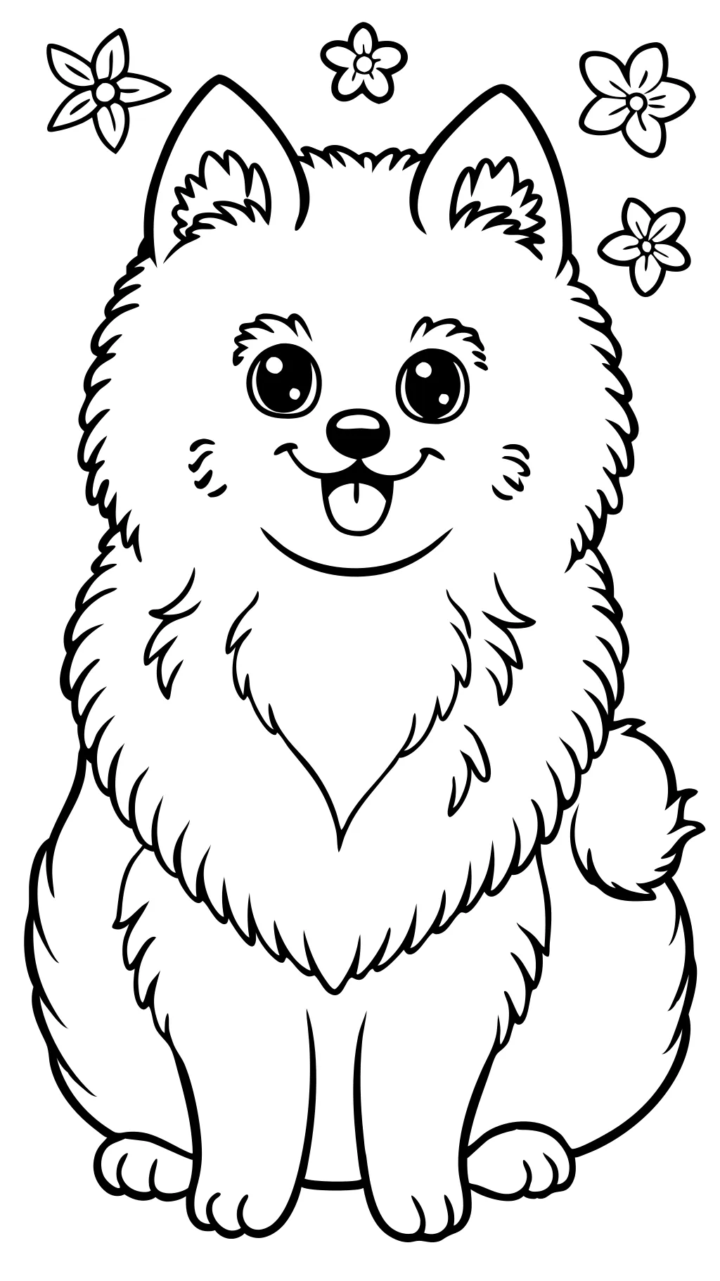 pomeranian coloring page